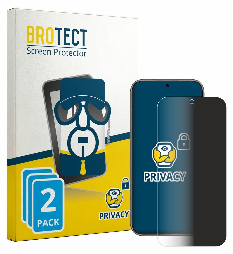 2x BROTECT Sichtschutzfolie für Honor 600 Pro Anti-Spy Privacy Sichtschutz Blickschutz Folie Blaulicht-Schutz