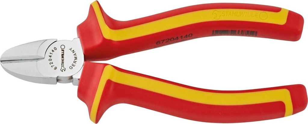 STAHLWILLE VDE-Seitenschneider L.160mm Kopf verchromt Griffe 2-Komponenten-Griffe
