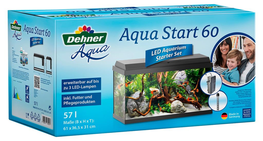 Dehner Aqua Aquarium Starterset 60, ca. 61 x 31 x 37 cm, Produktbild 