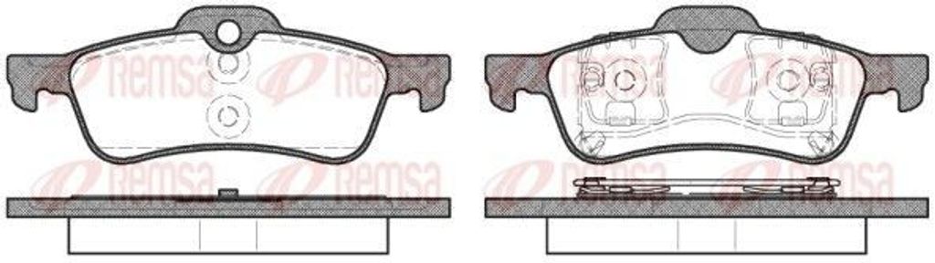 REMSA Bremsbeläge Satz Hinten Bremsklötze für MINI Schrägheck (R50, R53) 0862.00