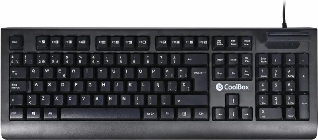 Clavier Qwerty Espagnol CoolBox COO-TEC04DNI Noir : Confort de Frappe USB