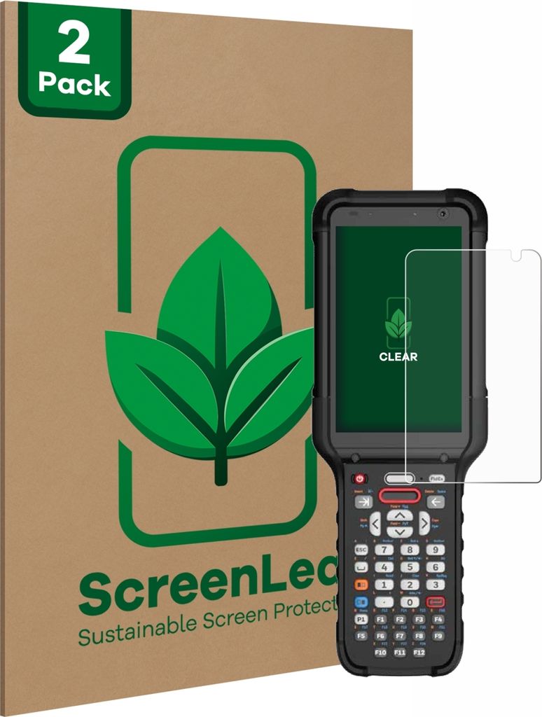 2x ScreenLeaf Schutzfolie für Honeywell CK67 nachhaltiger Displayschutz Display Schutz Folie Klar Transparent