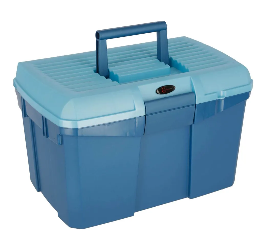 Cassetta Porta Attrezzi Cavallo Kerbl Siena Blu - Robusta e Comoda - 3