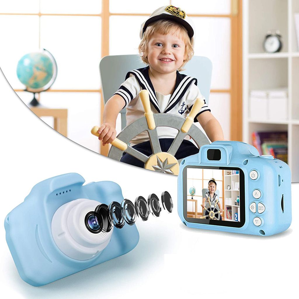 KinderKamera,DigitalKamera Print Sofortbildkamera 1080P 2.4 Zoll Bildschirm Videokamera Schwarzweiß Fotokamera mit 32GB Speicherkarte,3 Rollen Druckpapier 5 Farben Pinselstift Geschenk für Kinder