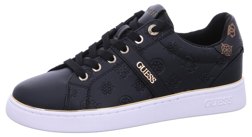 Guess Britz Peony in Schwarz-Gold für Damen – Größe 5 (UK) Produktbild 