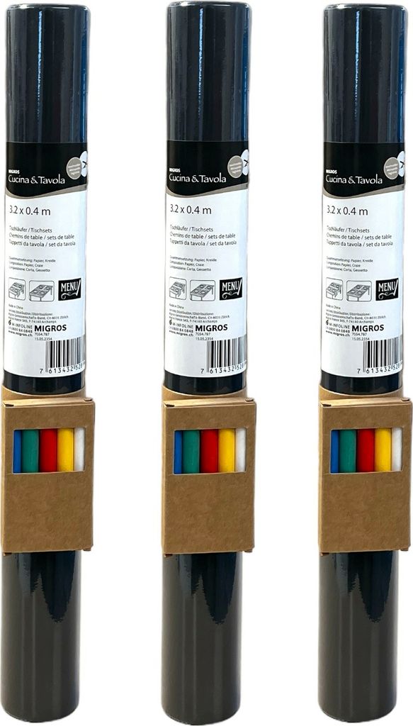 2-in-1-Kreide-Tischläufer- und Tischset-Rolle – inkl. Produktbild 