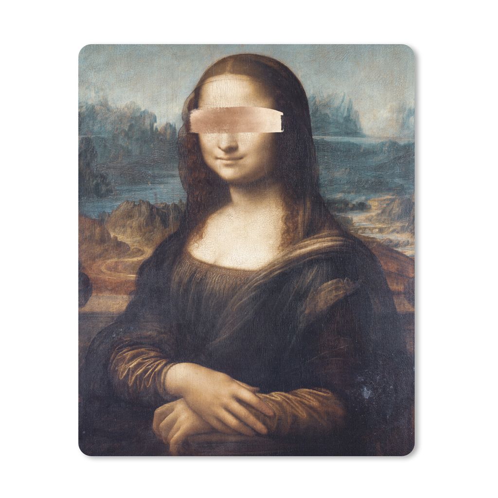 MuchoWow Mauspad Mousepad Mona Lisa - Da Vinci - Roségold 30x40 cm - Mousepads - Maus Mat - Pad - Mausunterlage - Mausmatten