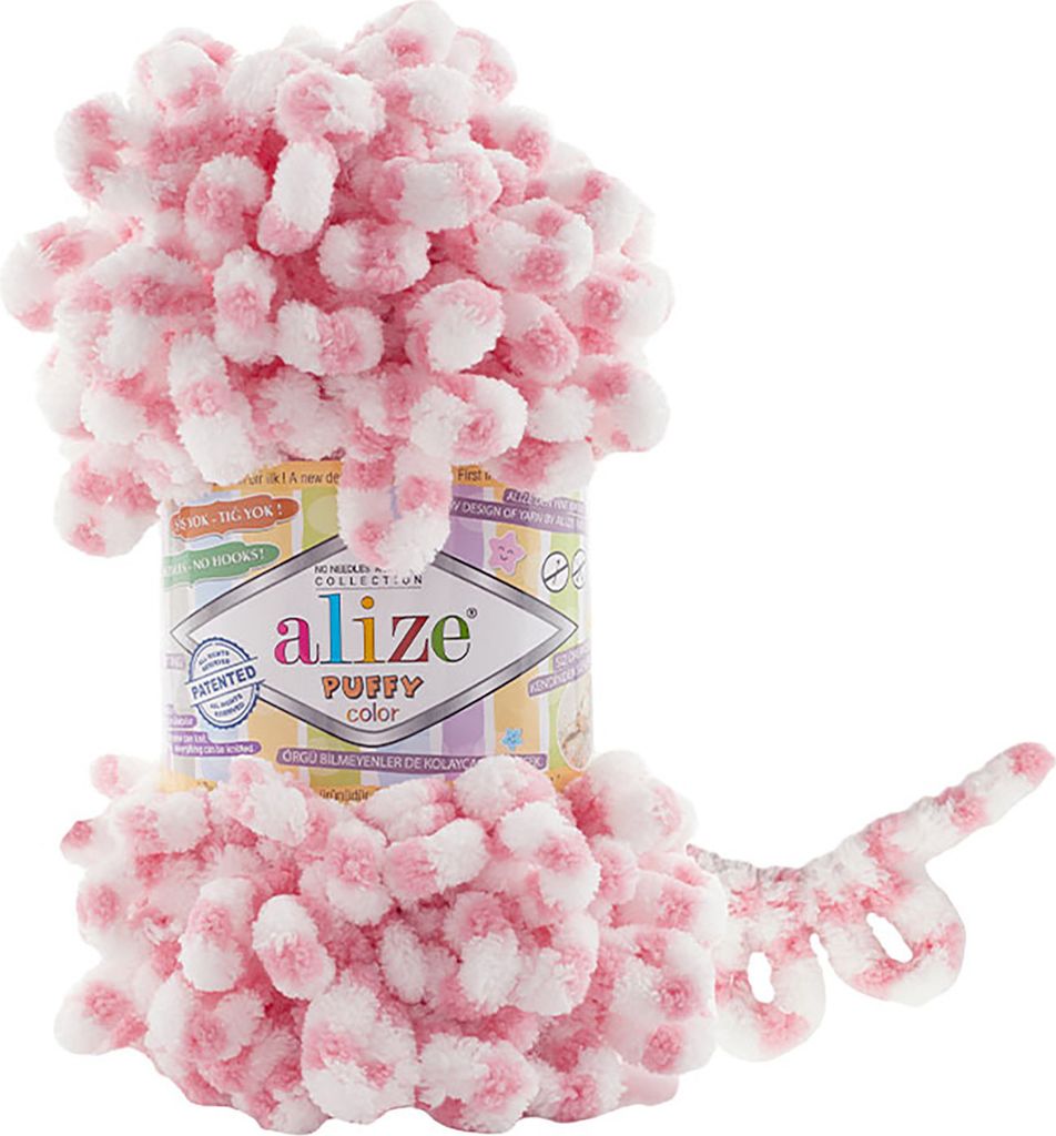 100g Strickgarn ALIZE Puffy Color Fingerstrickgarn Schlaufenwolle Stricken ohne Nadel