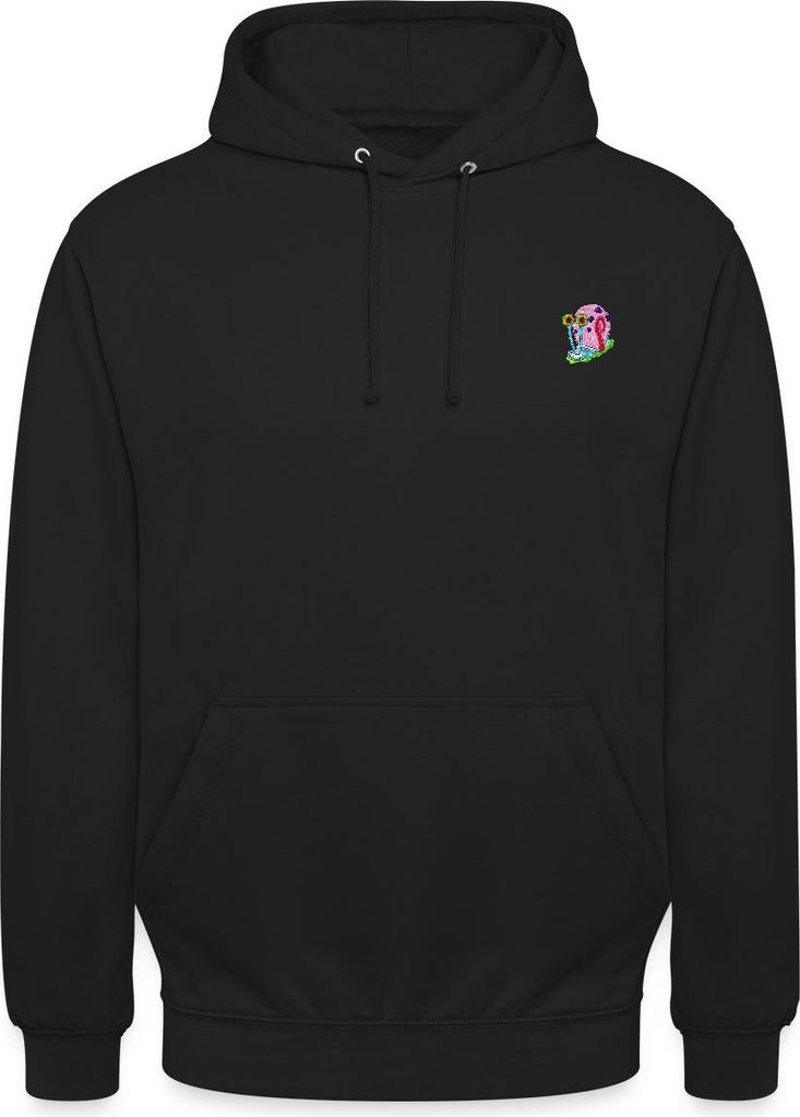 Spreadshirt SpongeBob Schwammkopf Gary Stick-Motiv Uni Hoodie, S, Schwarz