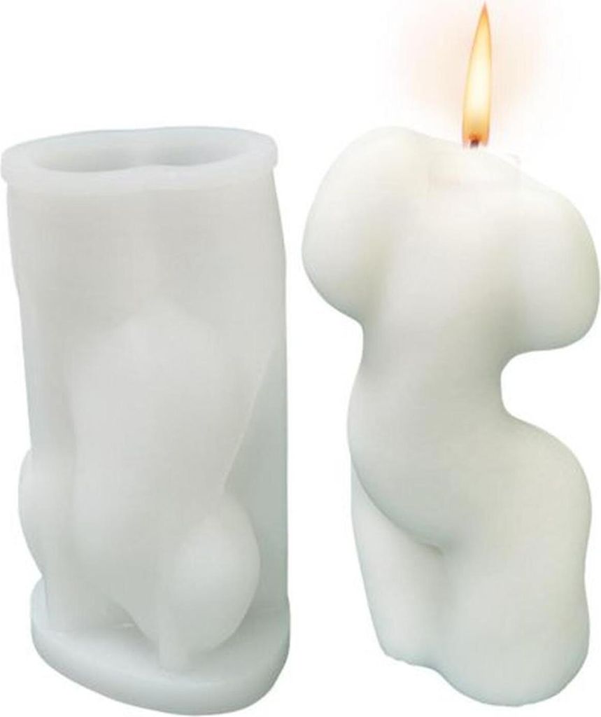 Silikon Kerzenform Seifen Gussform, Statue weiblicher Körper, 150 x 73 x 53 mm, 186 ml
