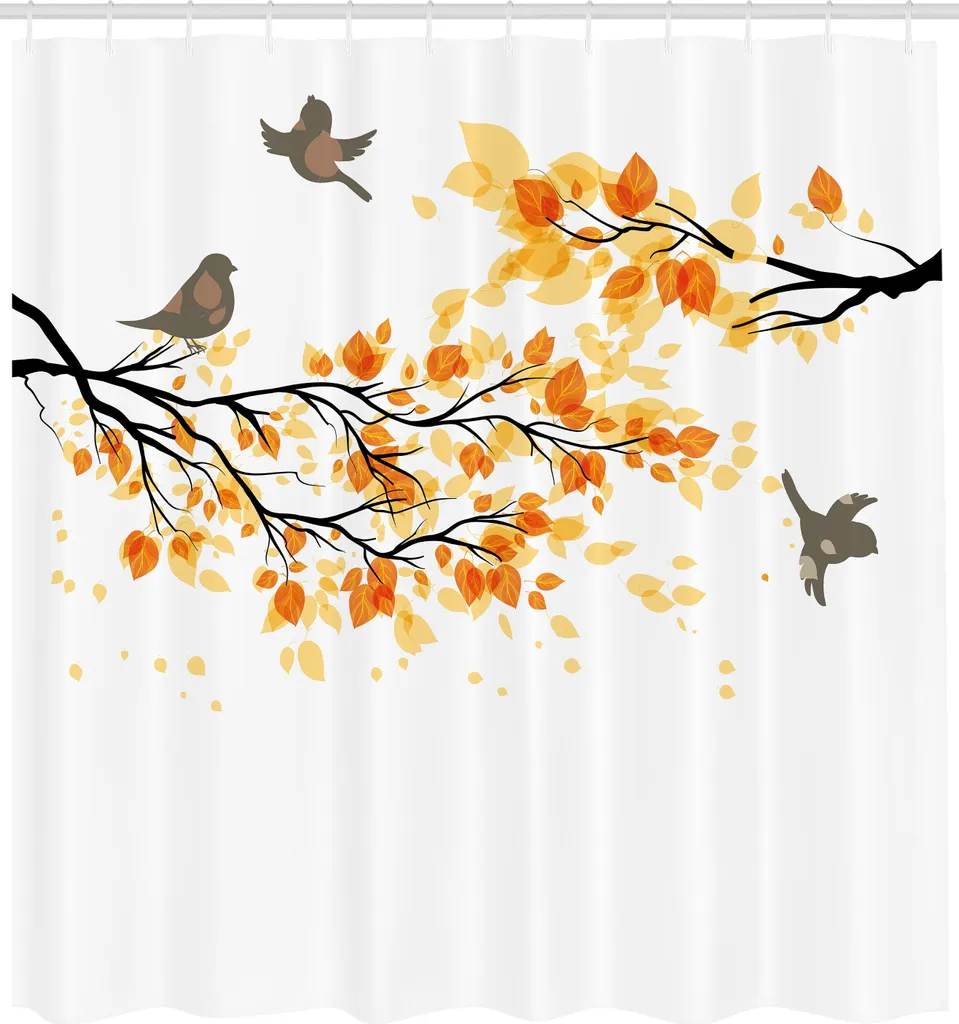 Tenda Doccia Antimuffa ABAKUHAUS 175x200 Giallo Crema Tessuto