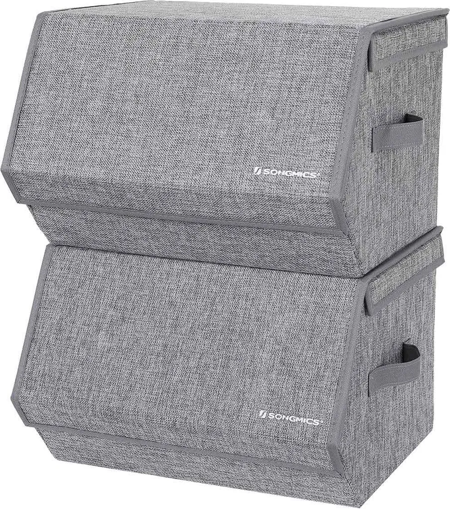Organisateur de dressing en textile renforcé et couvercle aimanté x2