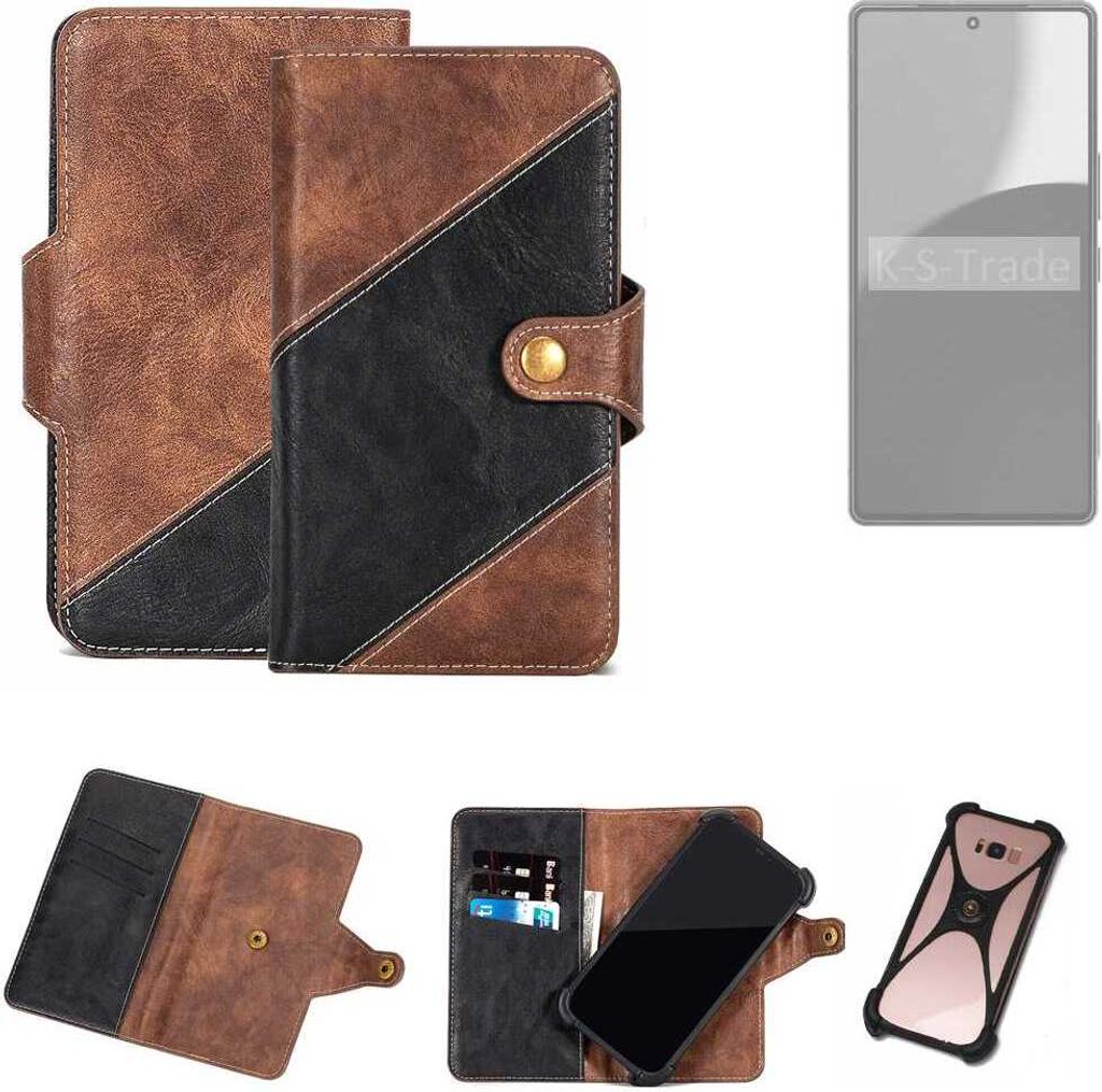 K-S-Trade Handyhülle Schutzhülle Bookstyle Case kompatibel mit Sharp Aquos R9 Pro Klapphülle Cover Hülle Schutztasche 1x