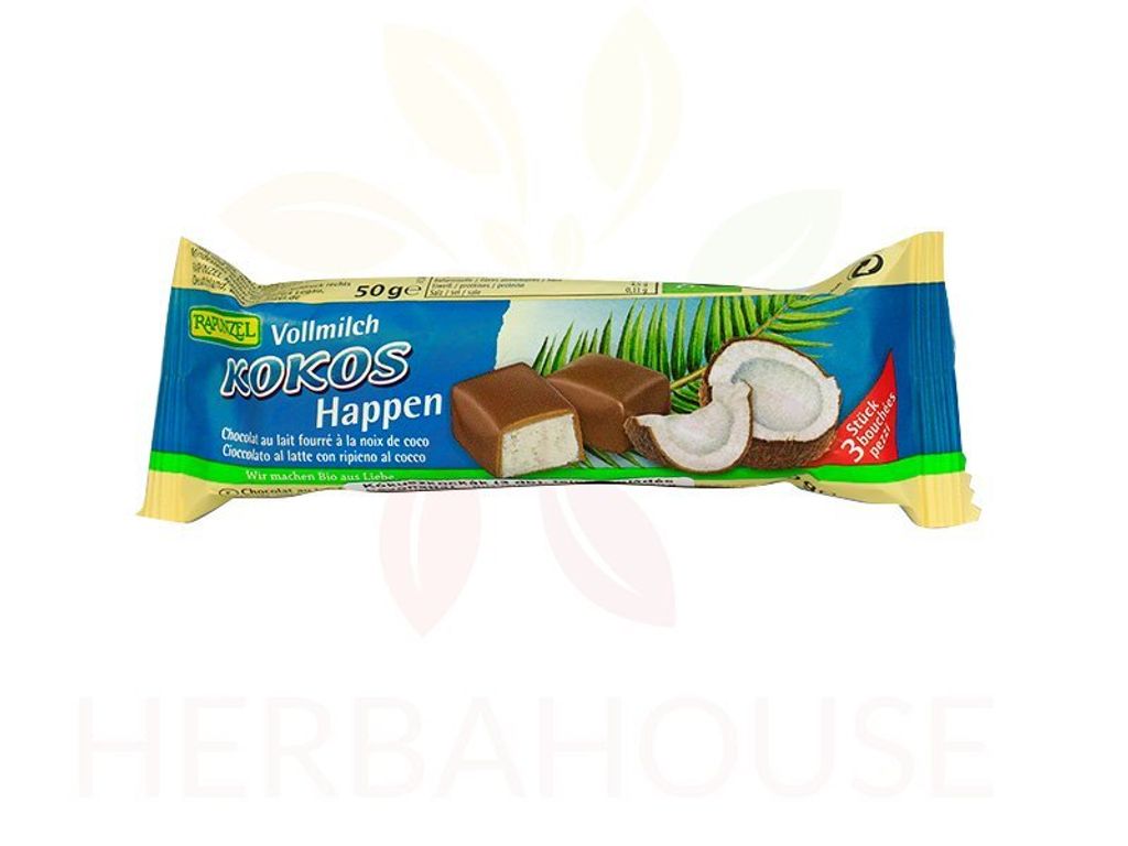 Rapunzel 287071, Mléčná čokoláda, 50 g, 2337 kJ, 561 kcal, Obrázek produktu 
