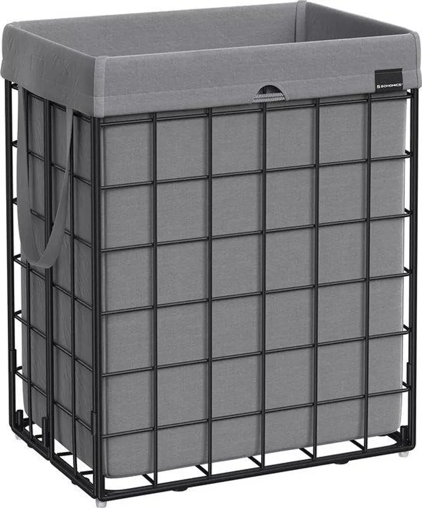 Wasbox Lave-linge d'extérieur gris rectangulaire 90L avec poignées