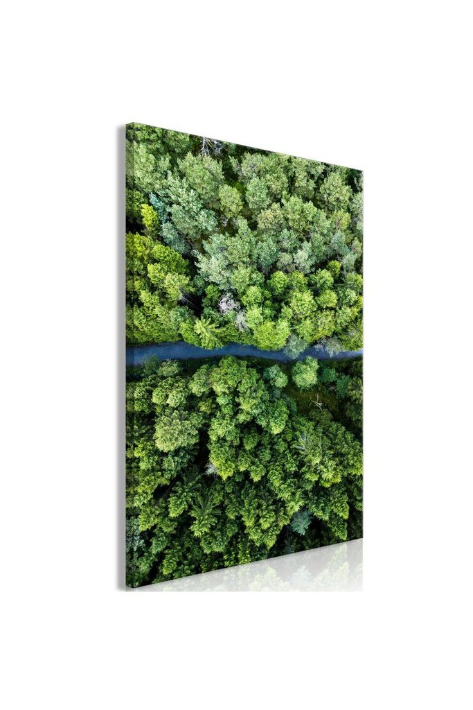 Italienischer Leinwand Leinwandbild - Road Through Forest (1 Part) Vertical 40x60 cm Landschaften c-B-0402-b-a