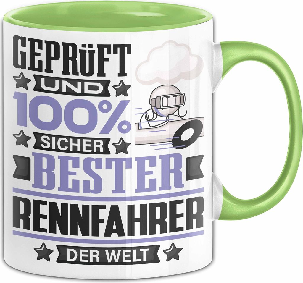 Rennfahrer Geschenk Lustiger Spruch für Rennfahrer Geschenkidee Bester Rennfahrer Der Welt (Grün)
