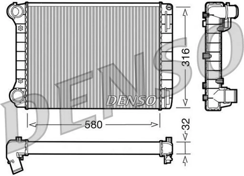 Radiateur de refroidissement pour Punto (46524619) - Marque DENSO DRM09101