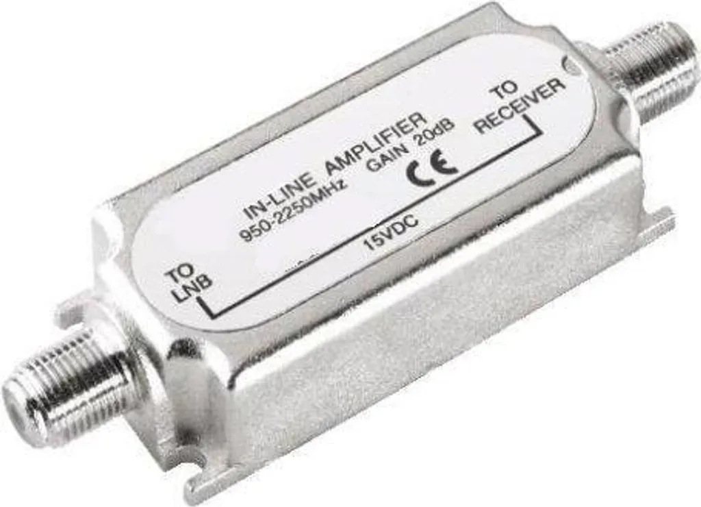 Amplificateur de ligne TRIAX SAT et TNT 47-2300 MHz gain 20dB - 1 pièce
