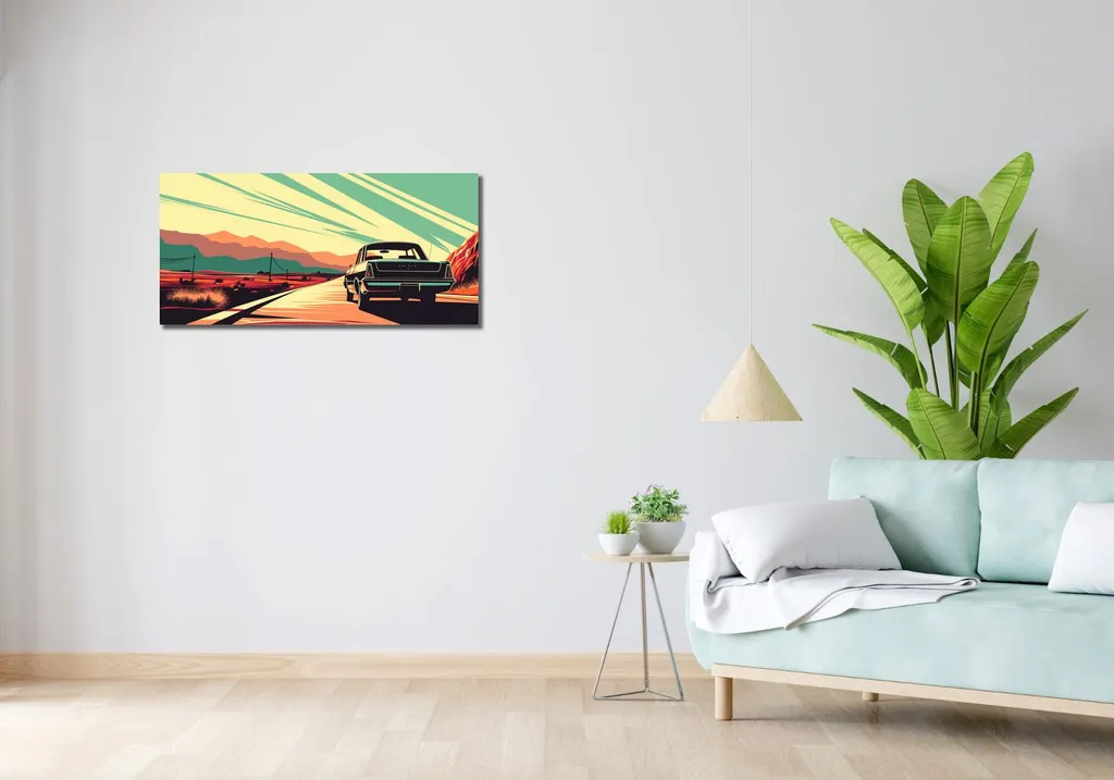 Impression Murale Grand Format Désert et Route 90x40 cm - Haute Résolution - 2