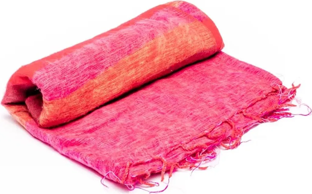 Châle de méditation grand format 115x245 cm en textile doux coloré