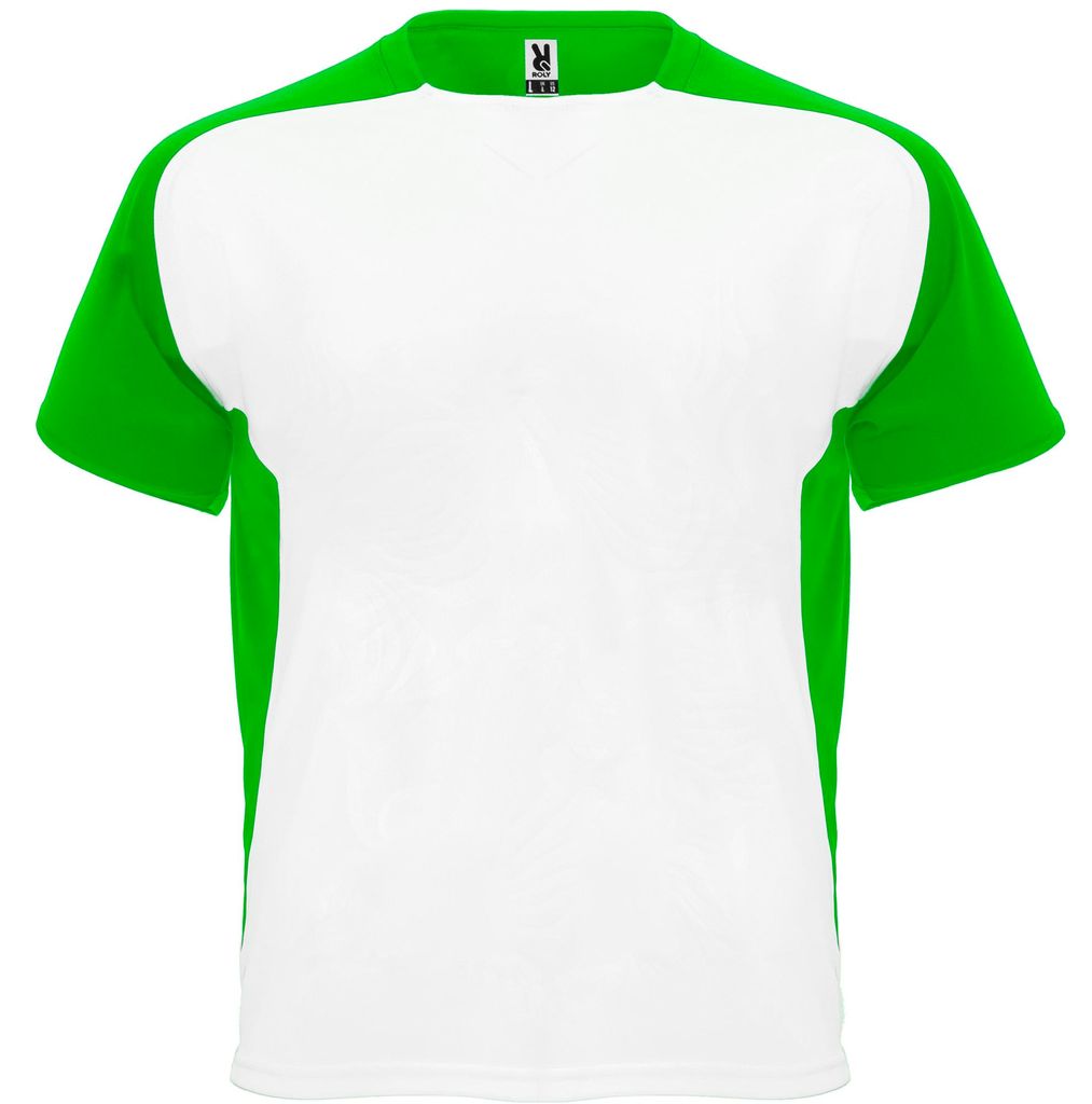 Roly Sport - "Bugatti" T-Shirt für Herren/Damen Uni LT2876 (L) (Weiß/Farngrün)