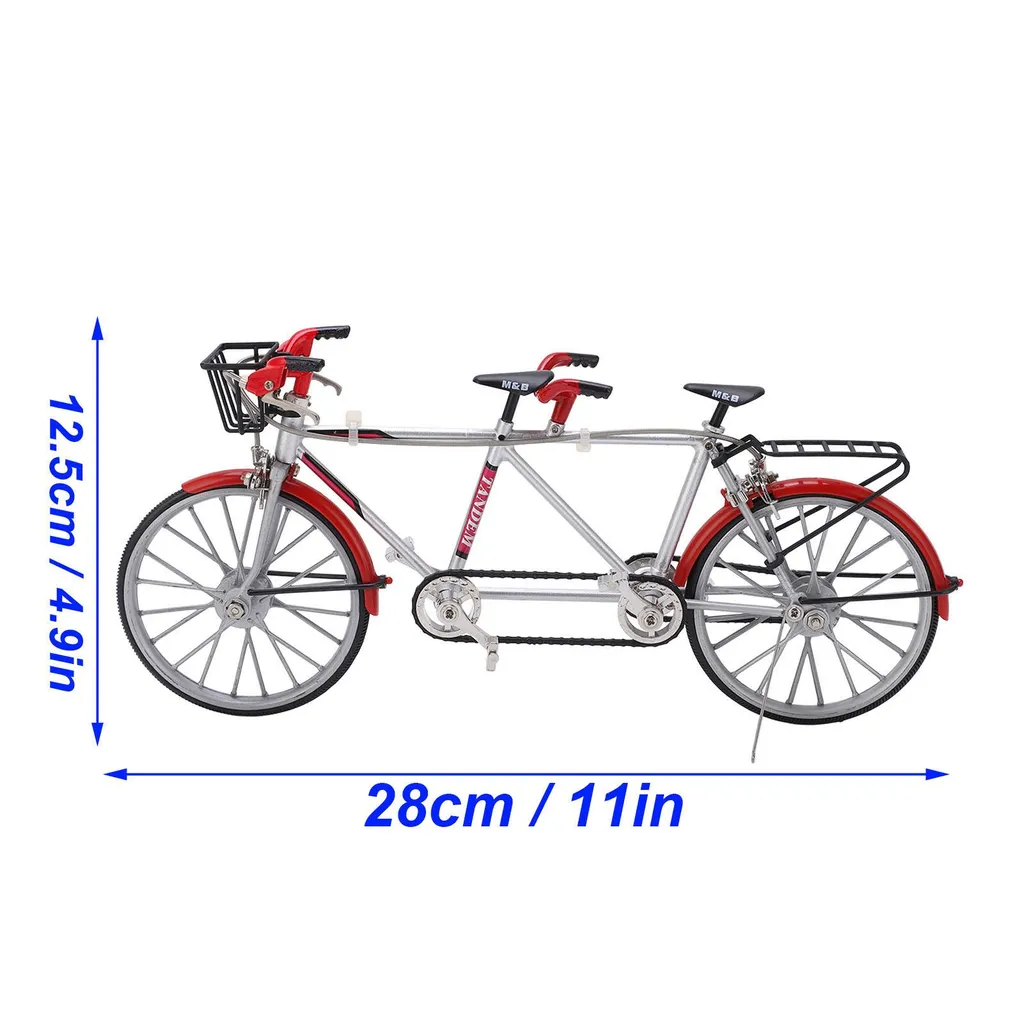 Maquette de vélo tandem décorative en métal, objet de collection luxe - 8
