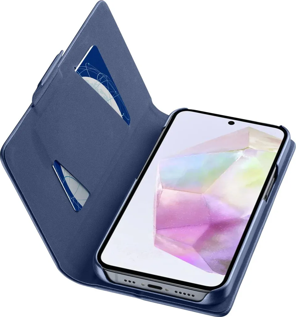 Cellularline Book - Galaxy A36/A56 Custodia a libro con tasca portatessera e chiusura magnetica