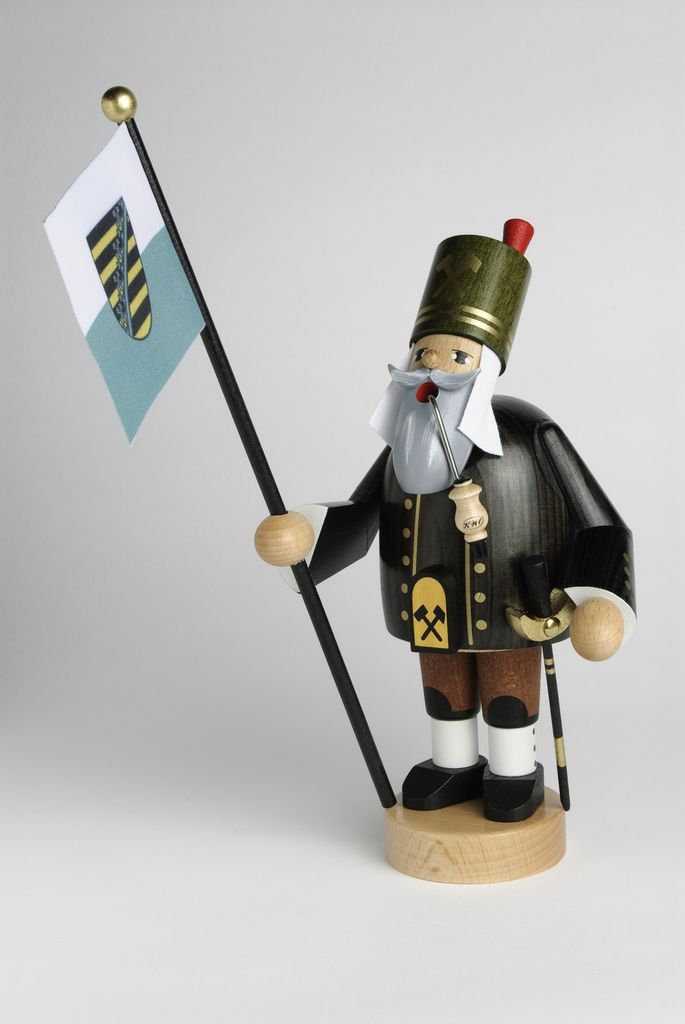 Bergmann mit Fahne (20cm) Räuchermann von KWO