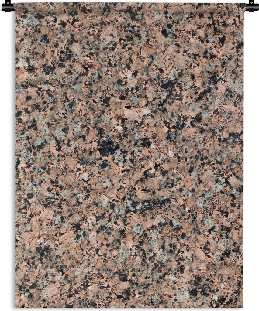 MuchoWow Wandteppich Wandbehang Kristall - Orange - Schwarz - Granit 120x160 cm Tapisserie Dekoration Wandtuch - Wohnzimmer - Moderne