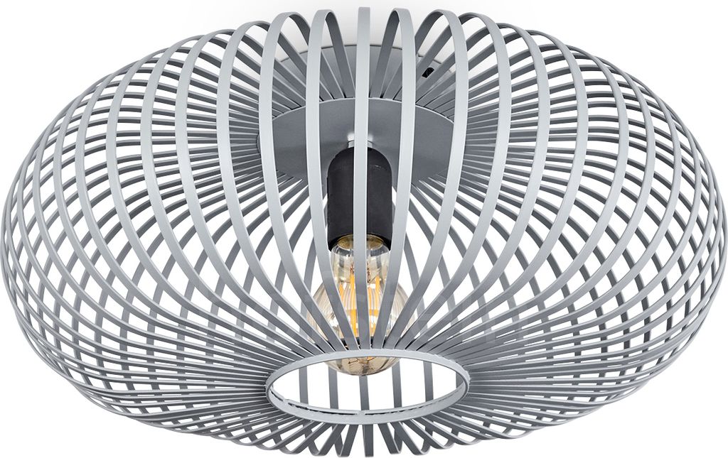 Aidone runde Deckenlampe aus Metall in Grau