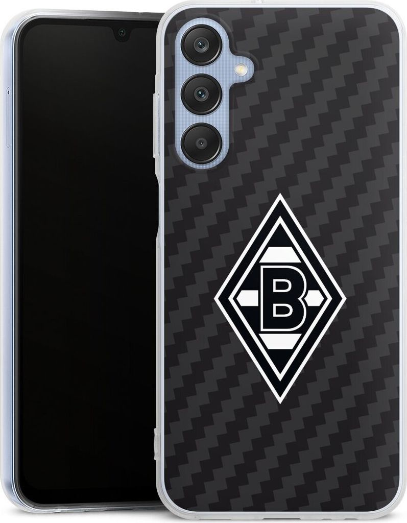 DeinDesign Handyhülle für Samsung Galaxy A25 5G Silikon Hülle Case Smartphone Schutzhülle Borussia Mönchengladbach Carbon Gladbach