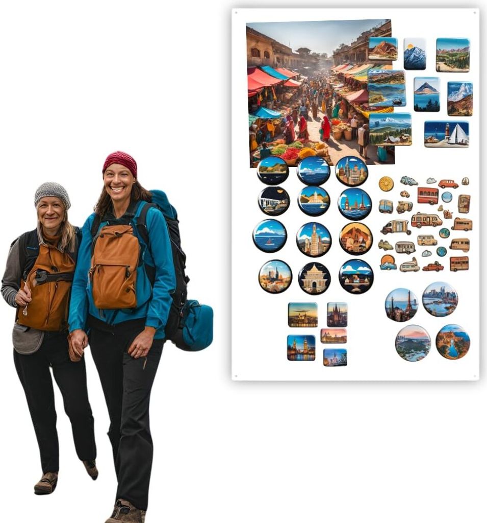 Anwicar Magnettafel - Magnetische Pinnwand 50x30 cm - Weiß