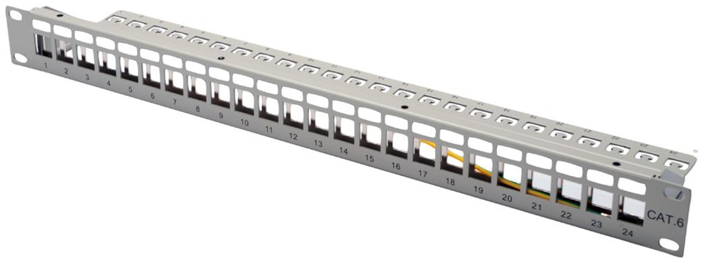 Digitus Modulares Patch Panel, 24-Port, Rackeinbau, 1U, Produktbild 