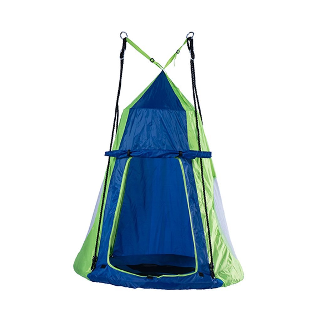Sandora 40160 Nestschaukel blau mit Überwurfzelt XKT010B - Produktbild 