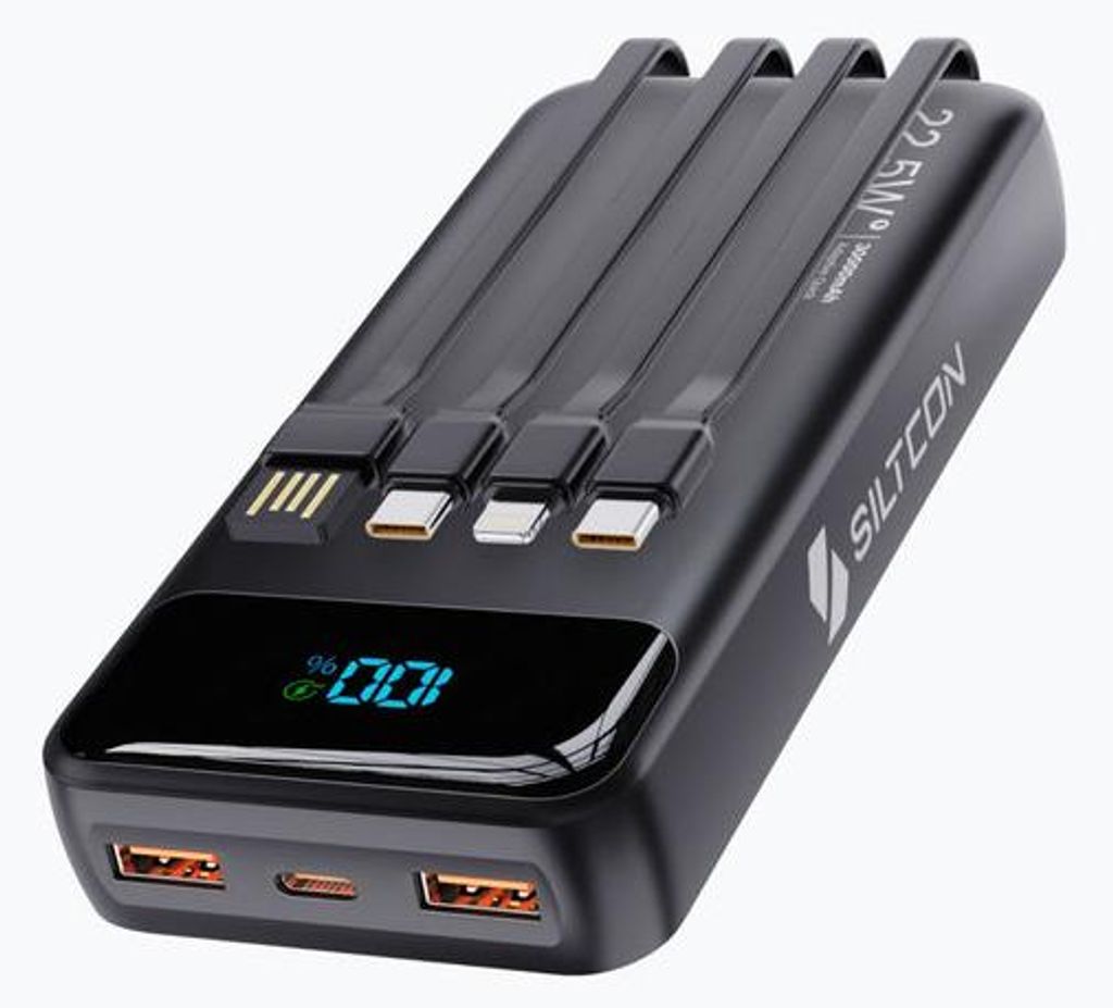 Siltcon® Powerbank 30000mAh – 22,5W Schnellladen – Produktbild 