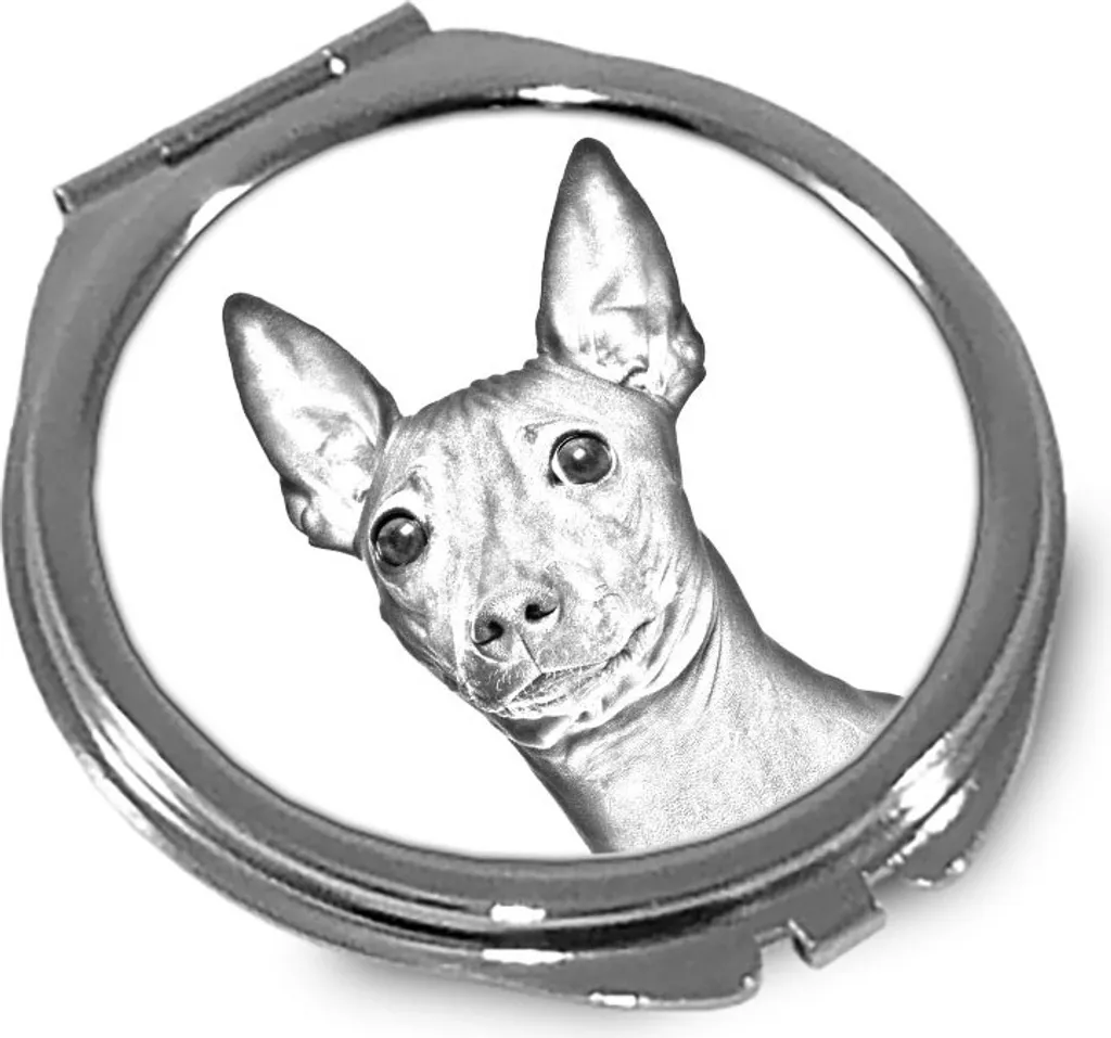 Specchio Compatto Personalizzato American Hairless Terrier - Design Art-Dog
