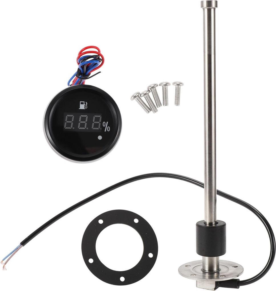 Kraftstoff-Sendeinheit und Messgerätesatz Boot Kraftstoff-Sendeinheit Marine-Kraftstoff-Sender Metall 275mm 10,83" Länge 1 Satz Silber Schwarz 0-...