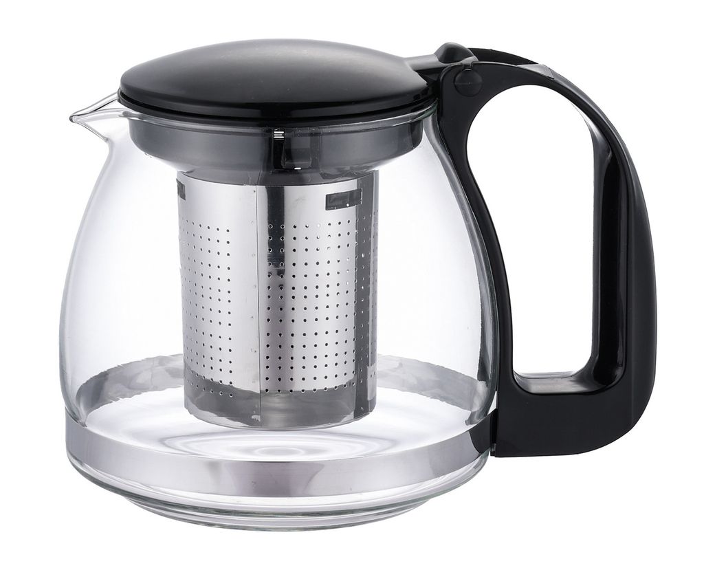 Michelino Glas Teekanne mit Edelstahl Einsatz 700ml Eddy Produktbild 