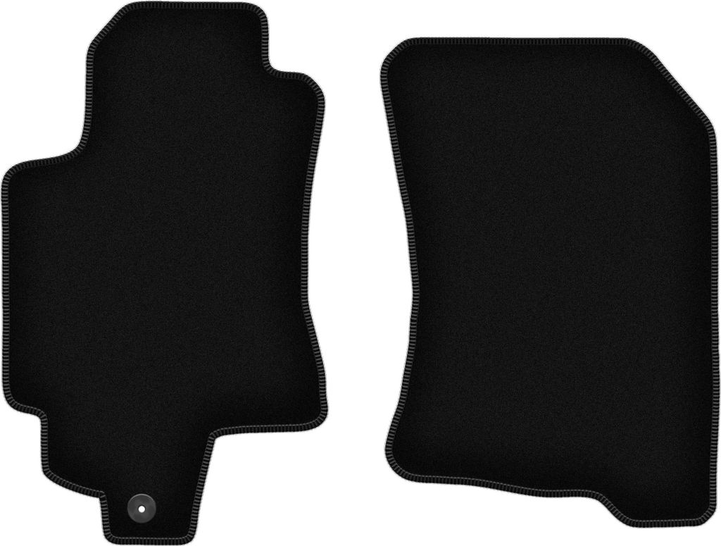 Wielganizator Velours-Autoteppiche vorne – passend für Subaru B9 Tribeca (SUV, Bj. 2009-2009) – schwarz, passgenau, mit Befestigungen set 2 Stk.