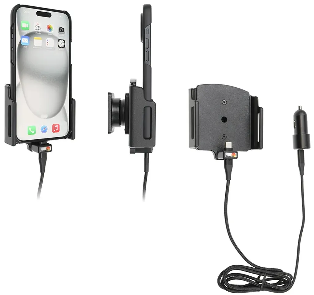 Support Brodit 721377 : Charge et navigation pour iPhone 15 Pro Max