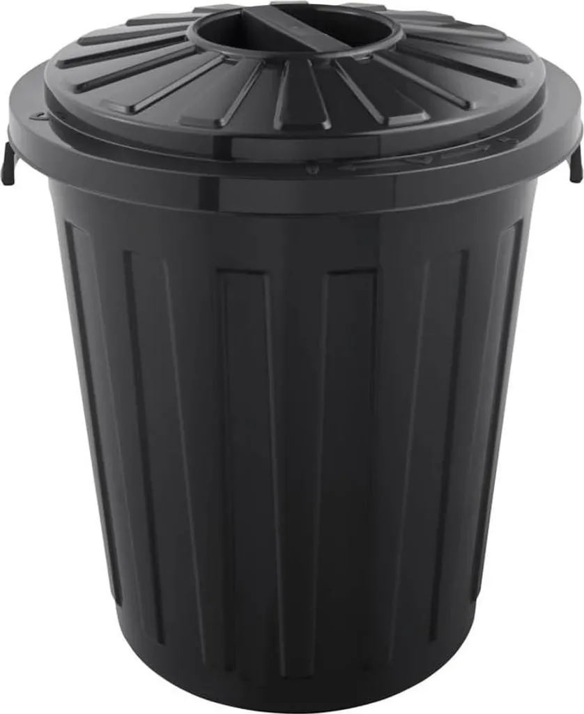 Bac à déchets ménagers 23 litres gris graphite pour cuisine et garage