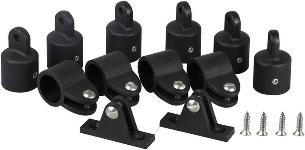 Bimini-Top-Beschläge, 7/8"-Boots-Bimini-Top-Beschläge – Markisenbeschläge, 12-teiliges Zubehörset inklusive eines Gleitstücks