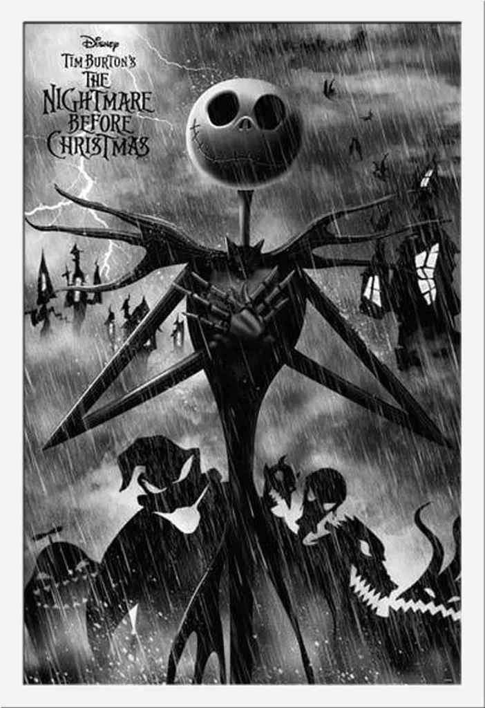 Regalo Nightmare Before Christmas: Poster Storm Incorniciato Bianco