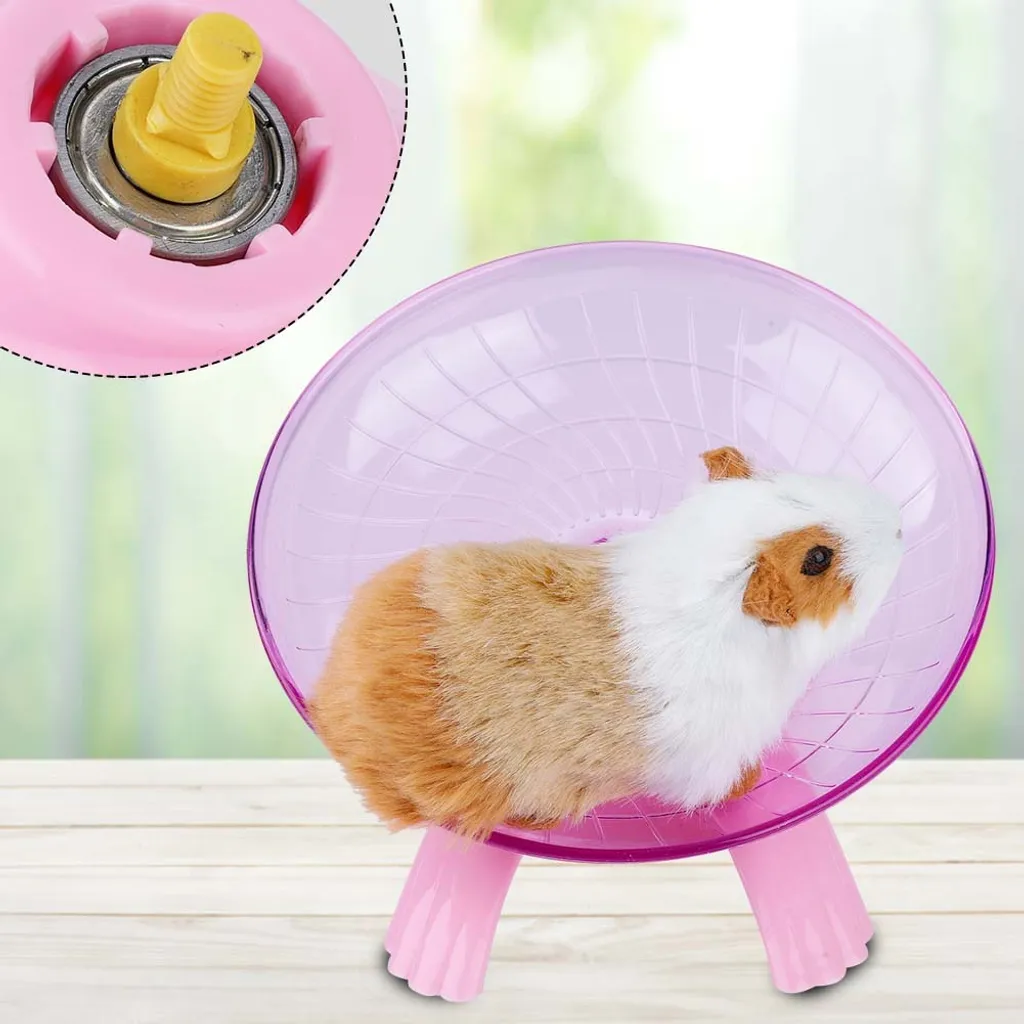 Accessori Gabbia Criceto: Ruota Rosa Rotante Silenziosa in Plastica - 7