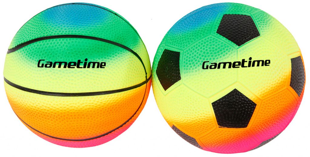 ✅ Gametime Straßenfußballgummi Größe 5 schwarz/weiß 