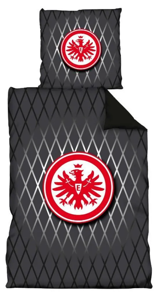 Eintracht Francoforte Biancheria da Letto Oversize 155x220 SGE Grigio