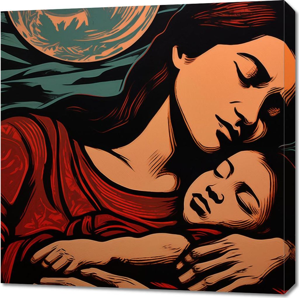 Bild 70x70cm Mütterliche Bande