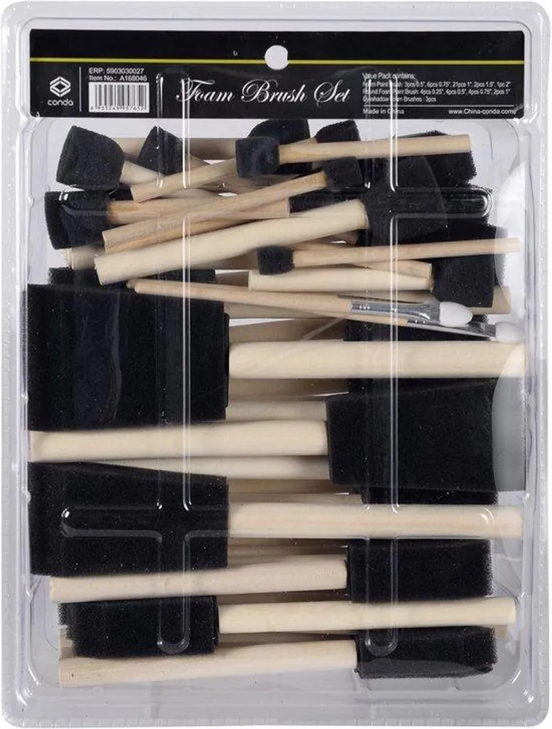 50 Brosses Mousse Robustes - Anti-Traces, Pinceaux Légers pour Créations