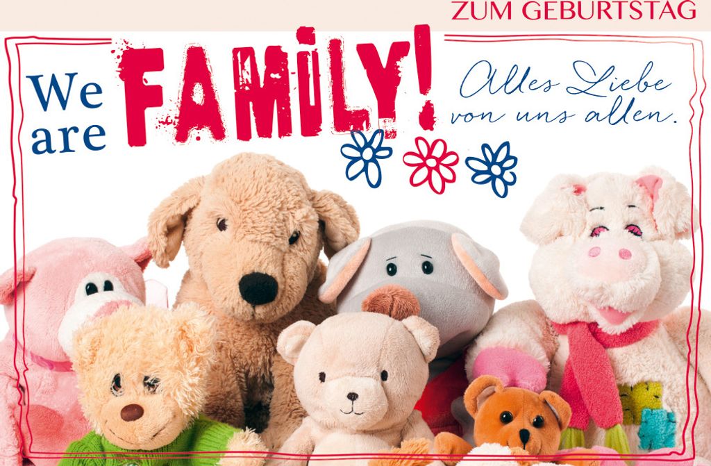 Geburtstag - 4 Styles - Glückwunschkarte im Format 11,5 x 17 cm mit